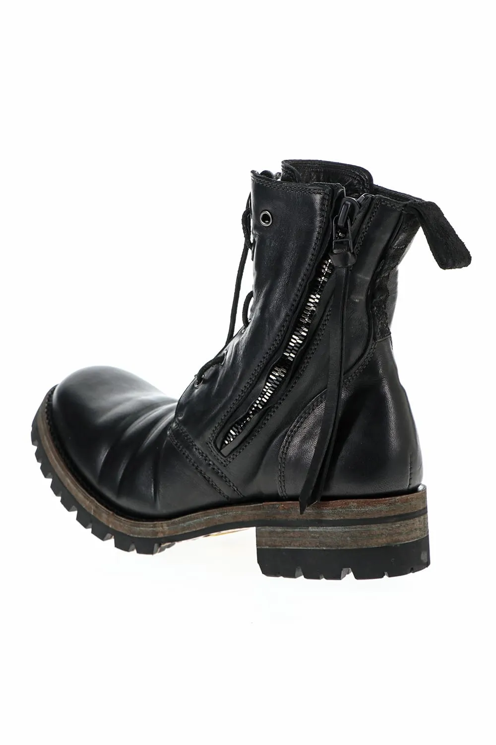 Horse Leathe Fireman Boots Black
