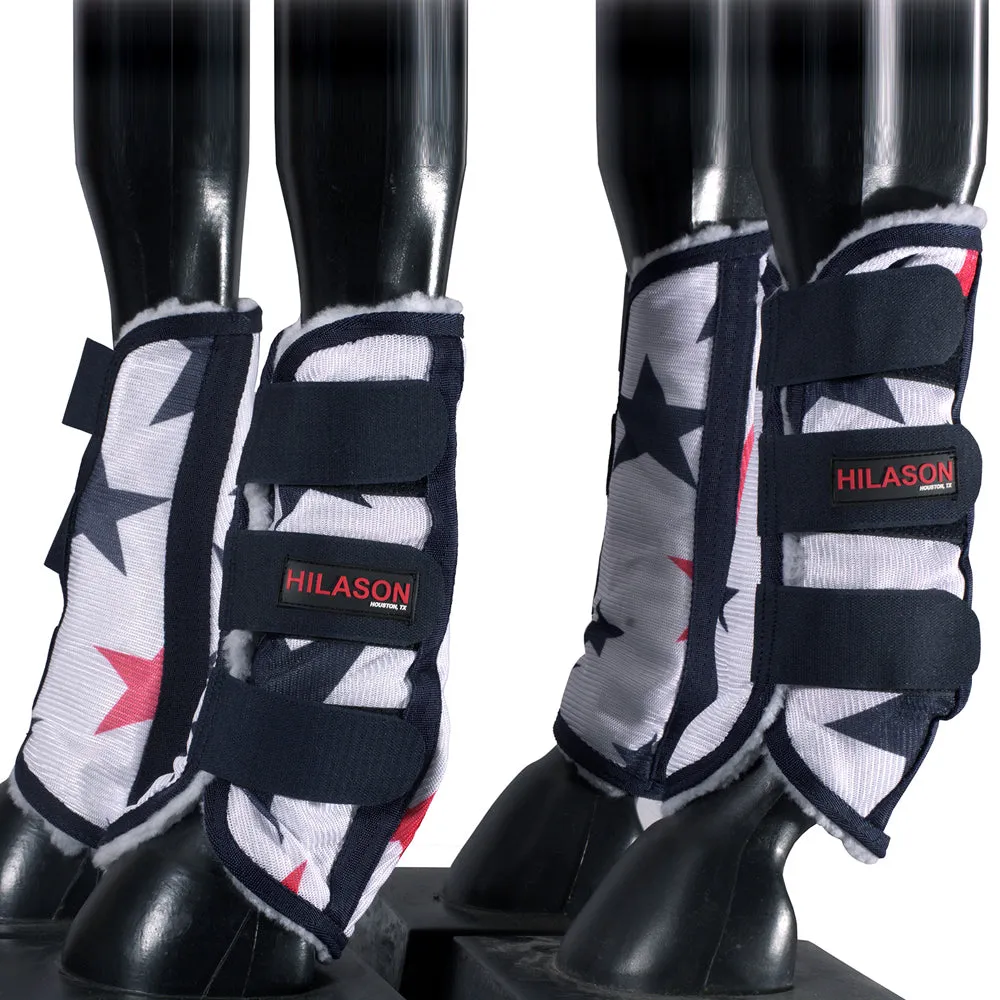 Small Hilason Horse Fly Boots Uv Protection Fleece Lined 4 Pack